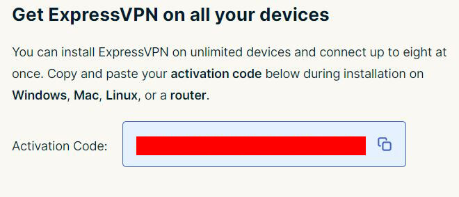 ExpressVPN activation