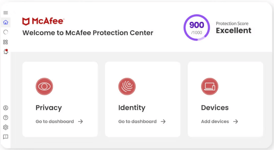 McAfee UI