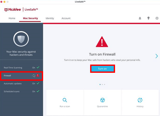 McAfee firewall