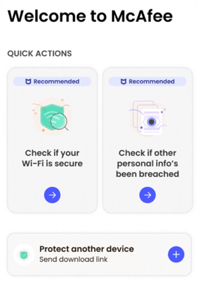 McAfee mobile app