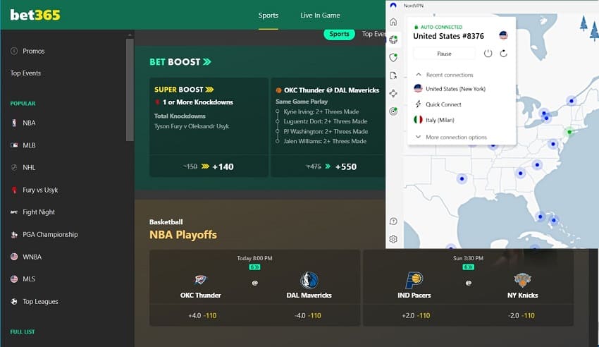 Using NordVPN to unlock sports betting websites