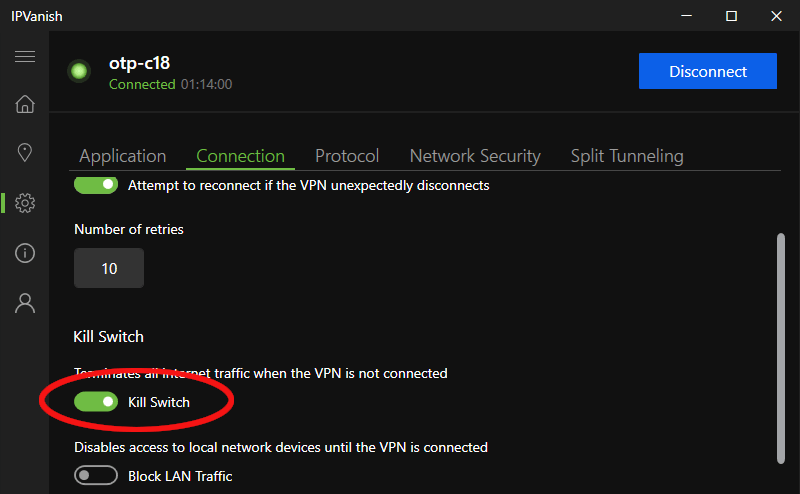 IPVanish Kill Switch