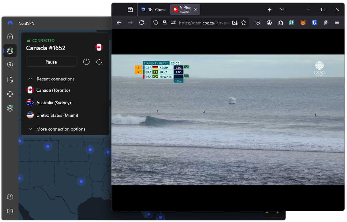 NordVPN streams CBC GEM for Olympics