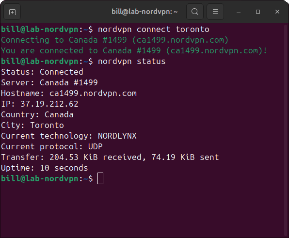 NordVPN Linux CLI