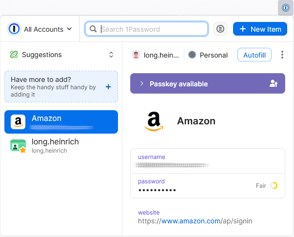 1Password Browser Extension