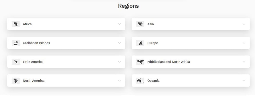 Airalo regions