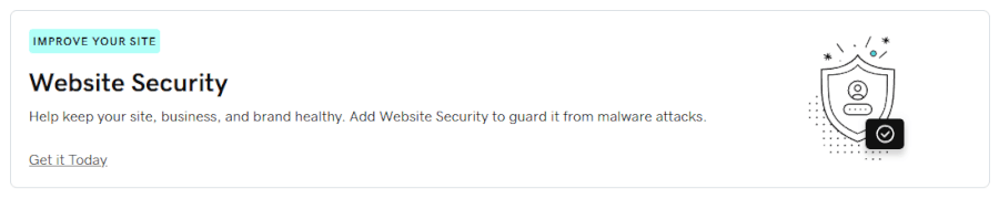 GoDaddy website security add-on