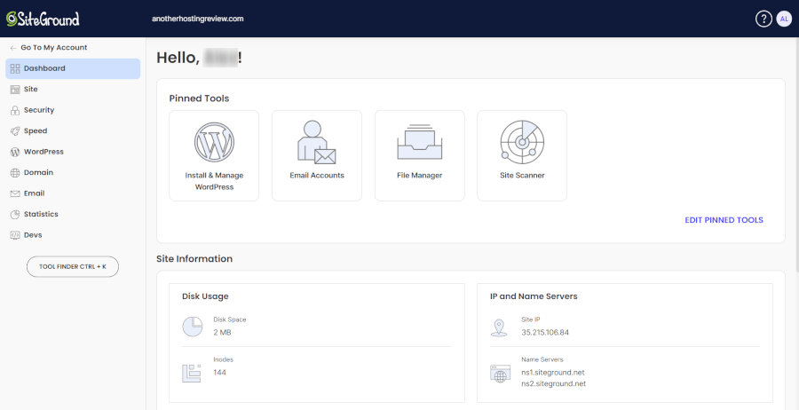 SiteGround Site Tools UI