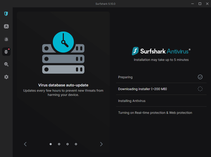 Installing Surfshark Antivirus