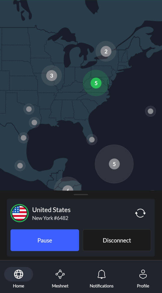 NordVPN Android app