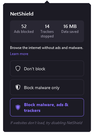 Proton VPN NetShield