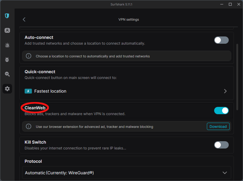 Surfshark CleanWeb
