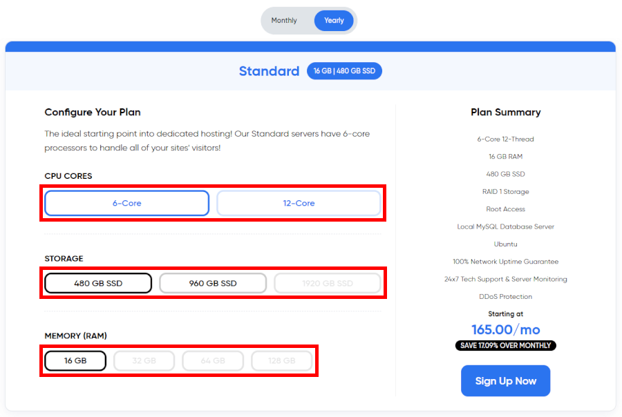 DreamHost dedicated server hosting plan