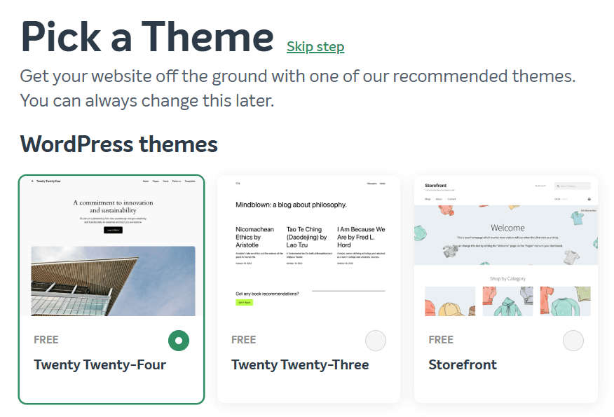 Namecheap WP site creation theme