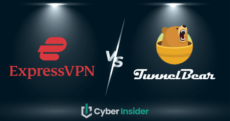 ExpressVPN vs. TunnelBear comparison featured image CyberInsider