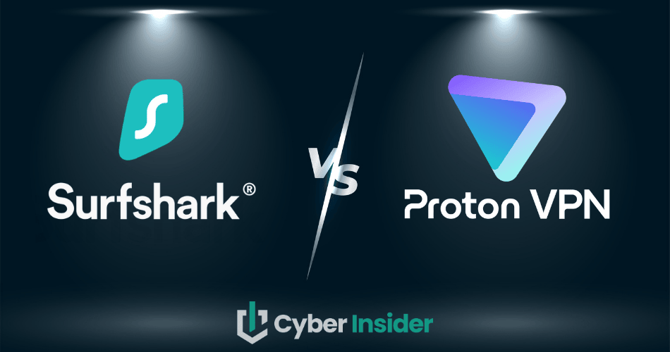 Surfshark vs. Proton VPN comparison featured image CyberInsider