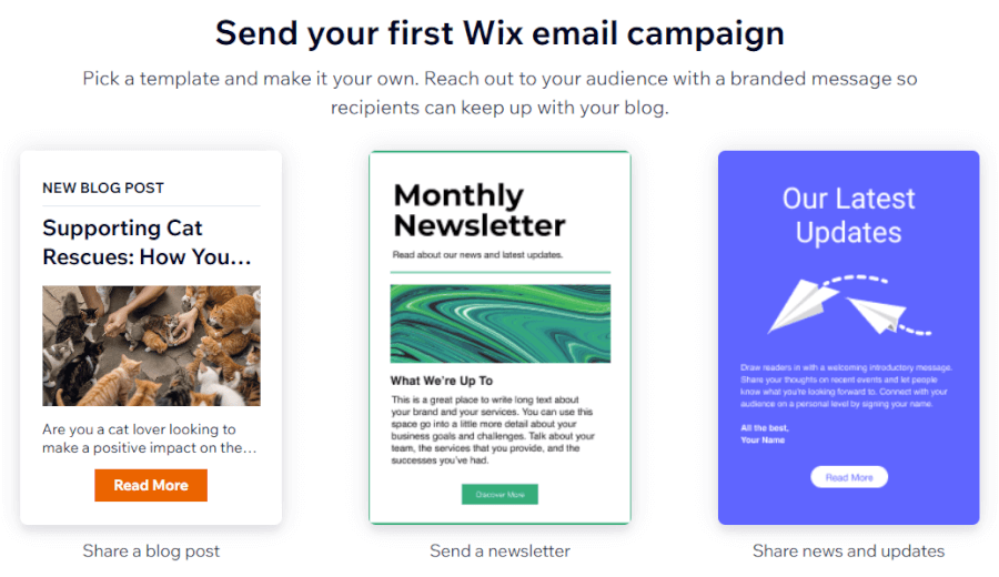 Wix email marketing