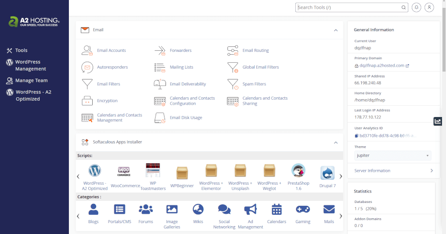 2A Hosting cPanel