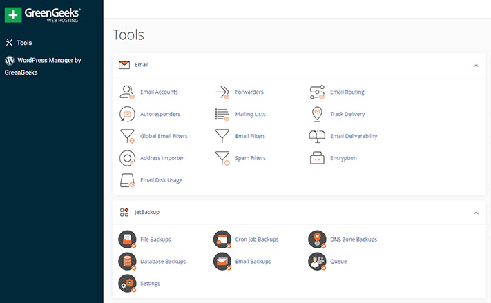 GreenGeeks cPanel