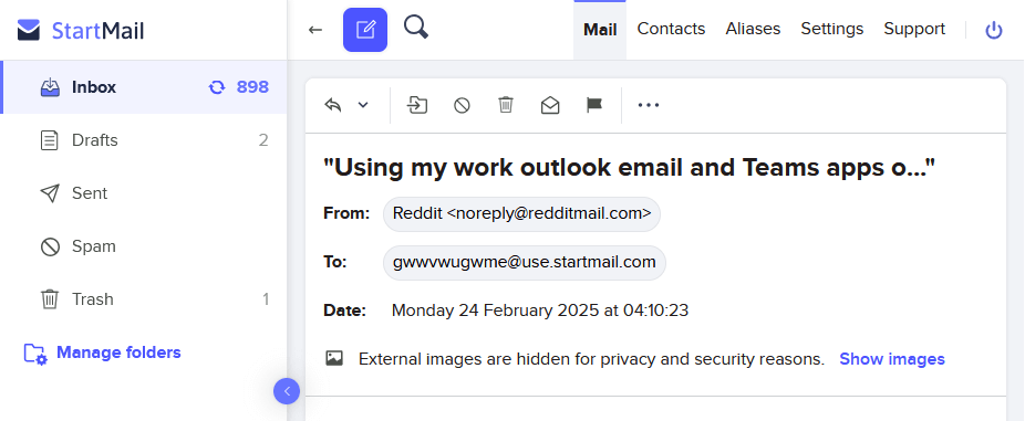 StartMail Read Email