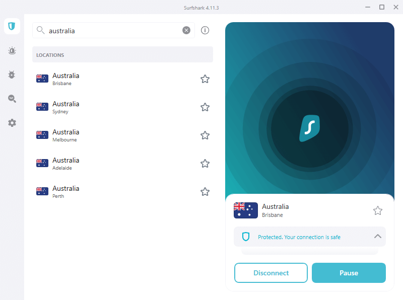 Surfshark VPN servers in Australia