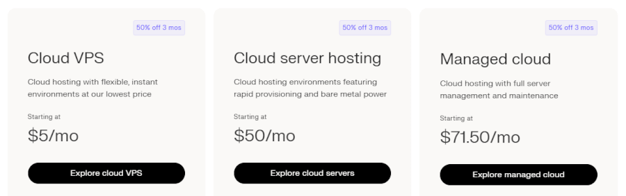Liquid Web cloud hosting plans