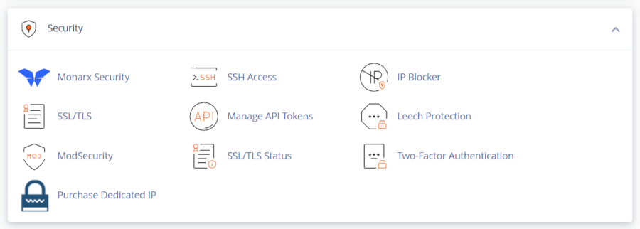 InMotion cPanel security