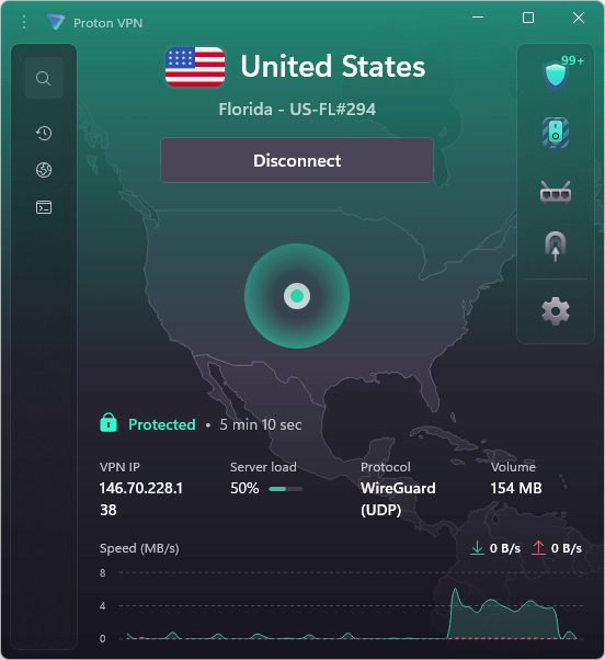 Proton VPN with the new UI