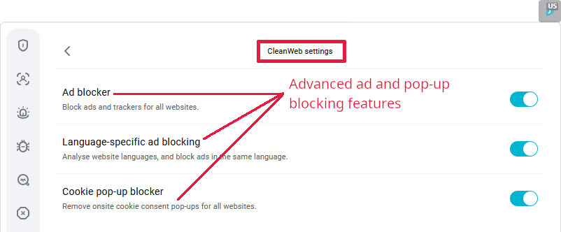 Surfshark CleanWeb Extension