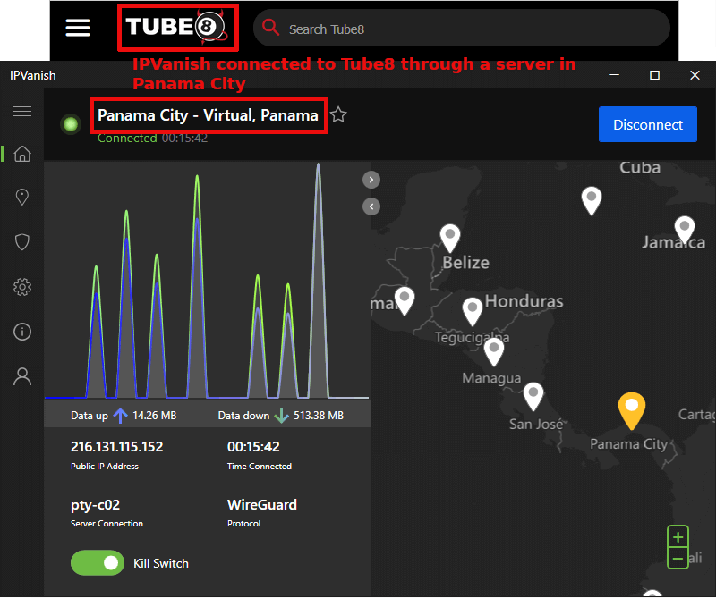 IPVanish unblocks Tube8