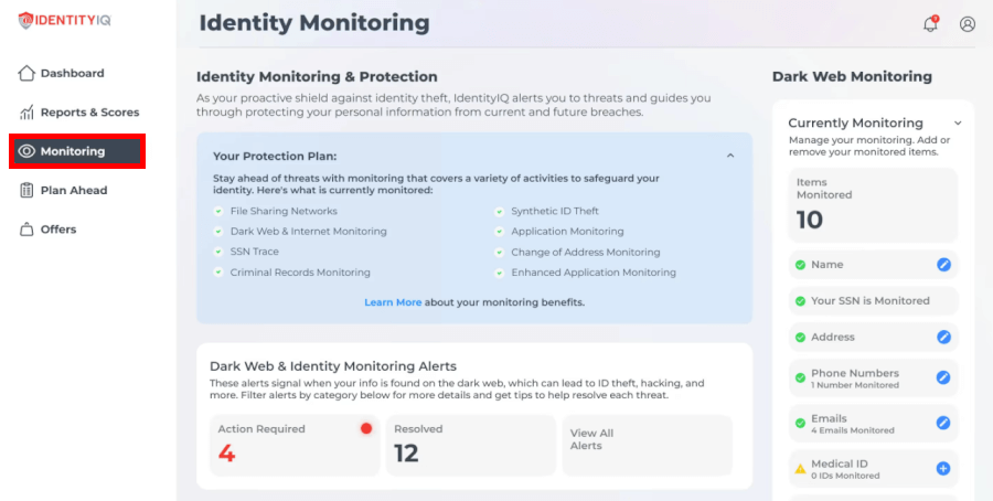 IdentityIQ dashboard