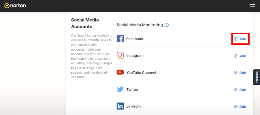 LifeLock social media monitoring 2025