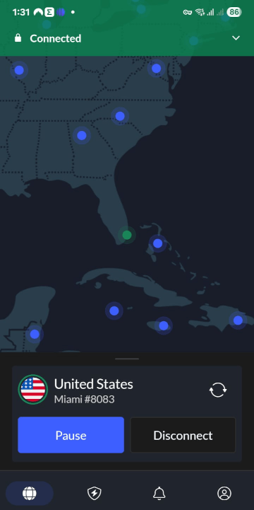NordVPN Android app