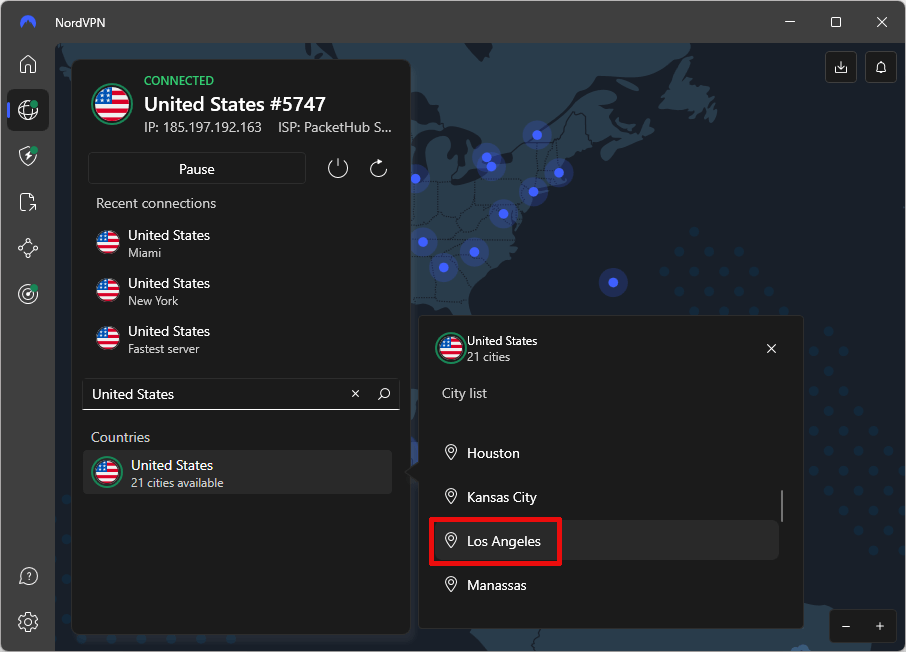 NordVPN Los Angeles