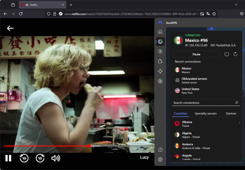 NordVPN unblocks Netflix