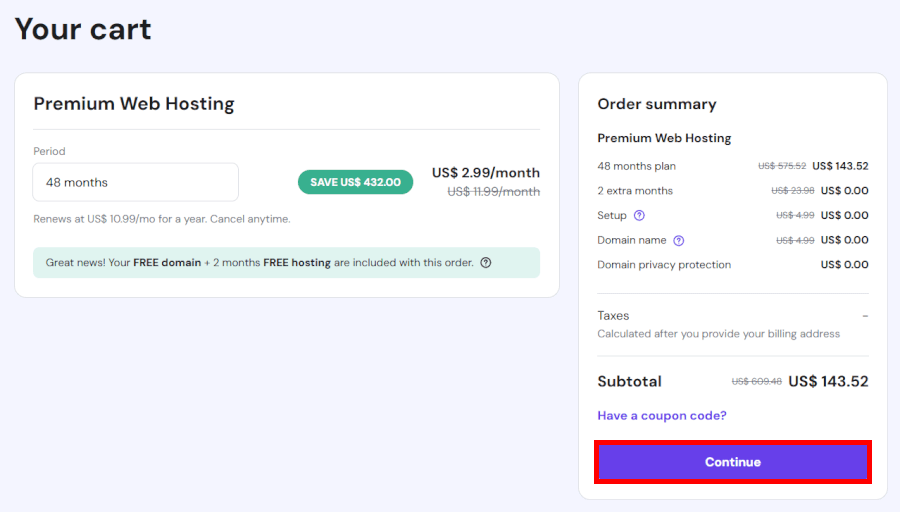 Hostinger sign up 2025