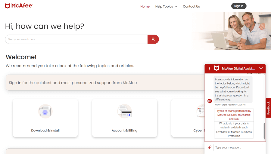 McAfee support 2025